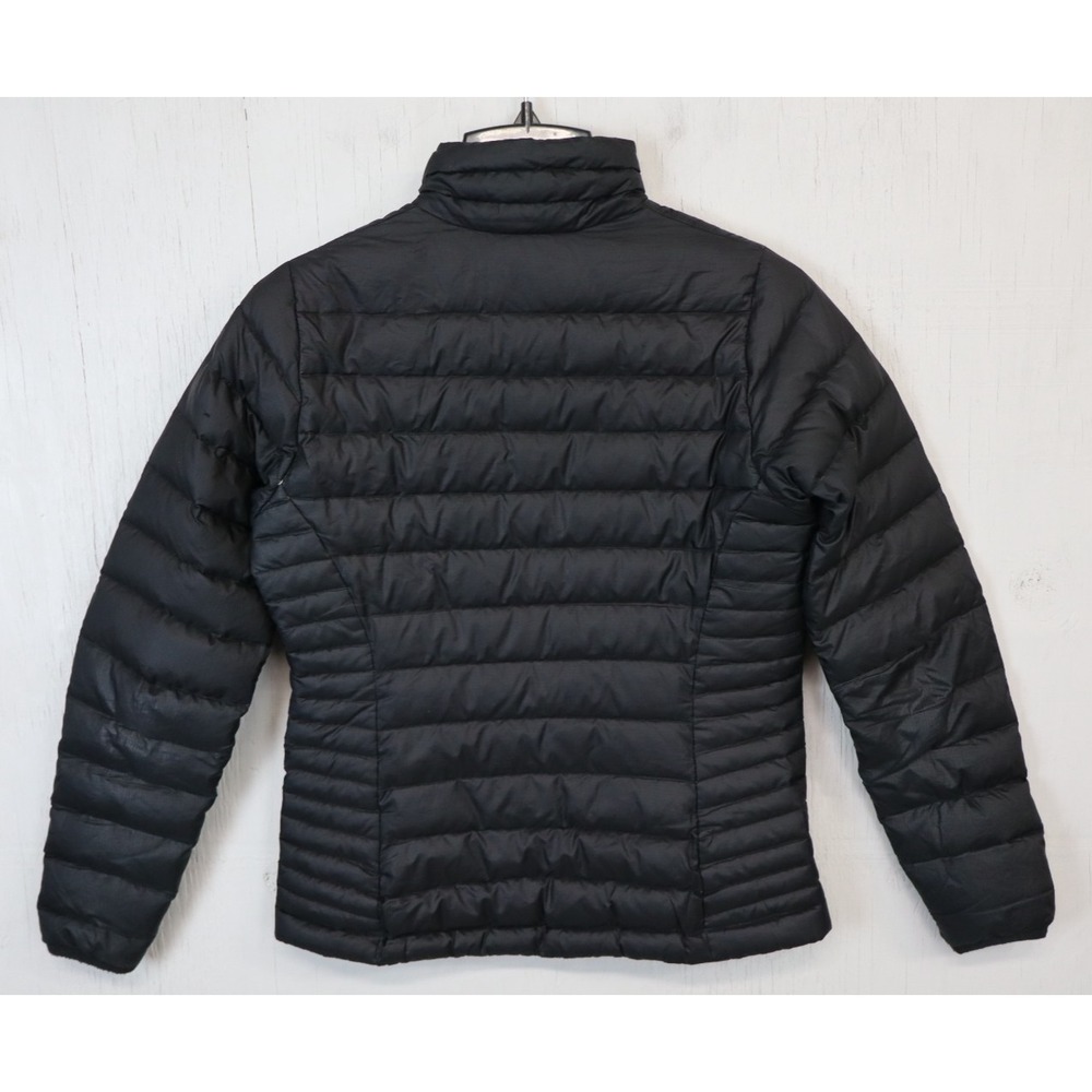Womens Patagonia Jacket Puffer Black Full Zip Size Small S Goosedown Down Fill - Picture 2 of 9